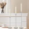 3/6Pcs/Set Vintage Tall Metal Candlestick Pillar Taper Candle Holder Home Living Room Christmas Wedding Party Candle Stand Dining Table Centerpiece