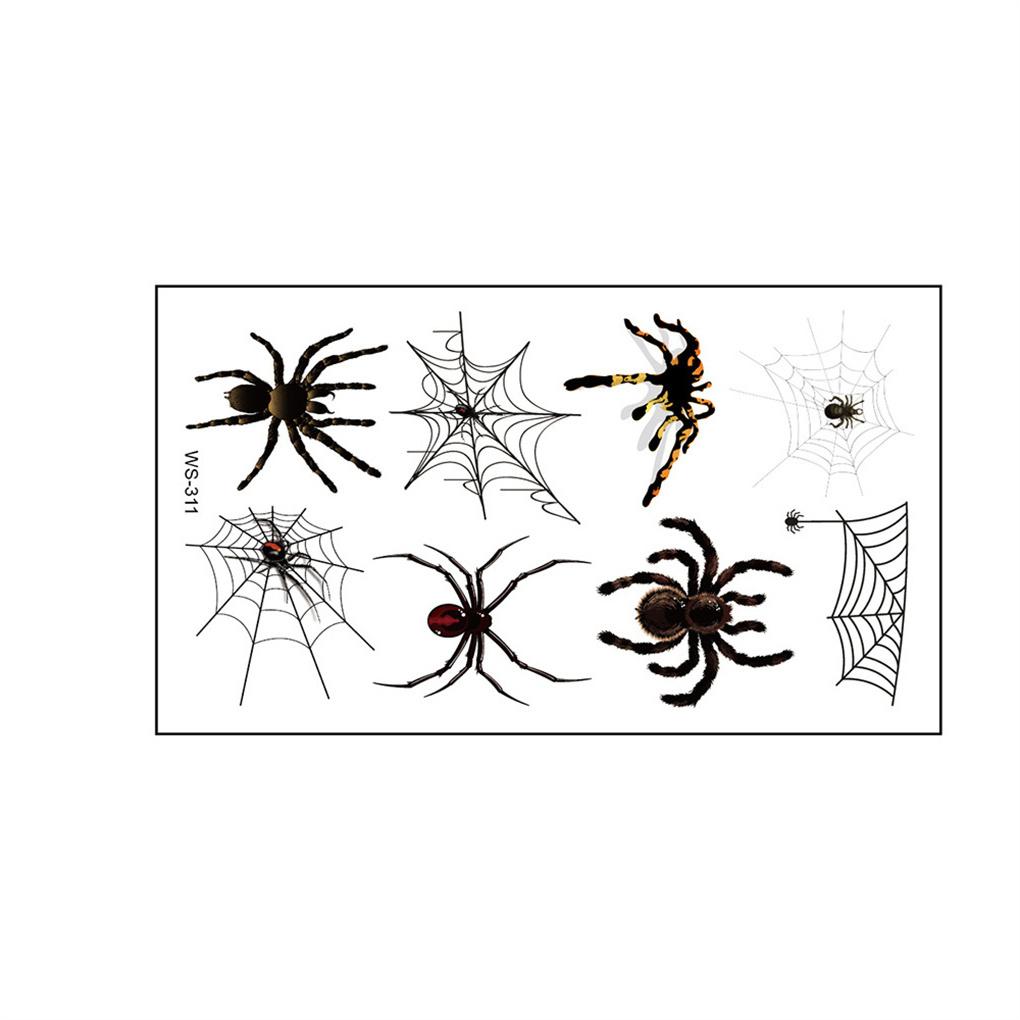 10 Pieces Stickers Sexy 3D Spider Embellishment Transfer Tattoos Halloween Role-playing Parties Women Kids