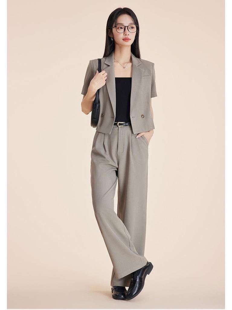 Women's 2025 Thin Short Sleeve Blazer Suit - Summer High-End Professional Wear