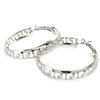 Les Trésors De Lily [L9684] - Silver 'Choréographie' Hoop Earrings Ø 40 Mm 7 Mm