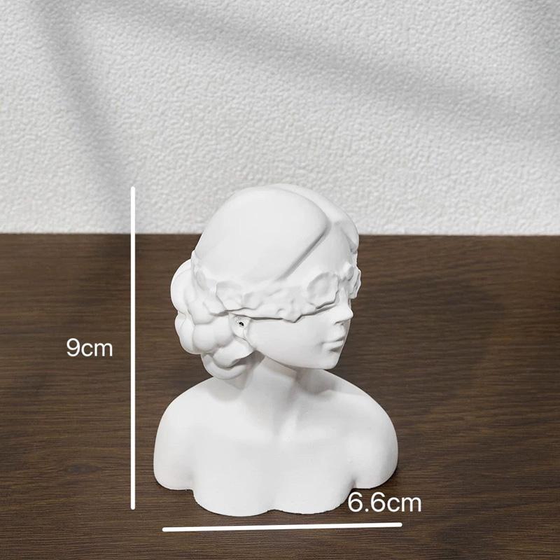Gypsum Girl Jewelry Display Model Home DIY Ornaments Live Broadcast Earring Necklace Jewelry Display Stand photography props Art