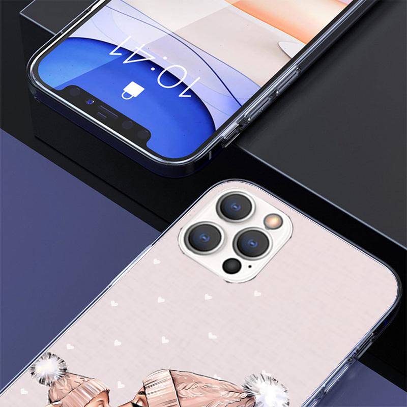 Mom Baby Girls Phone Case For iPhone 17 Air 16 Pro Max 16E 15 + 14 Plus 11 12 13 Mini 7 8 SE Gift Print Cover Fundas 17 Air 16 P