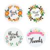100-500pcs 4 Types Floral Thank You Sticker For Seal Label Scrapbooking Christmas Sticker Decoration Sticker Stationery Sticke