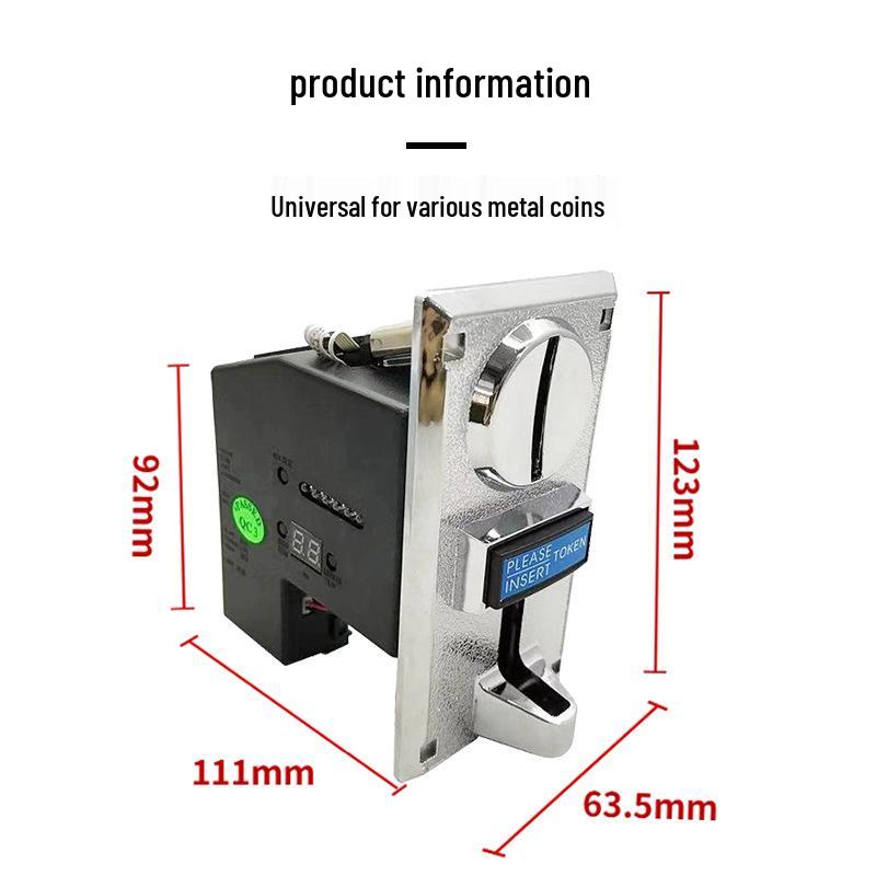 616 Multi-Currency Coin Acceptor for Vending and Claw Machines (Accepts 1 Yuan, 5 Jiao, and Foreign Coins)