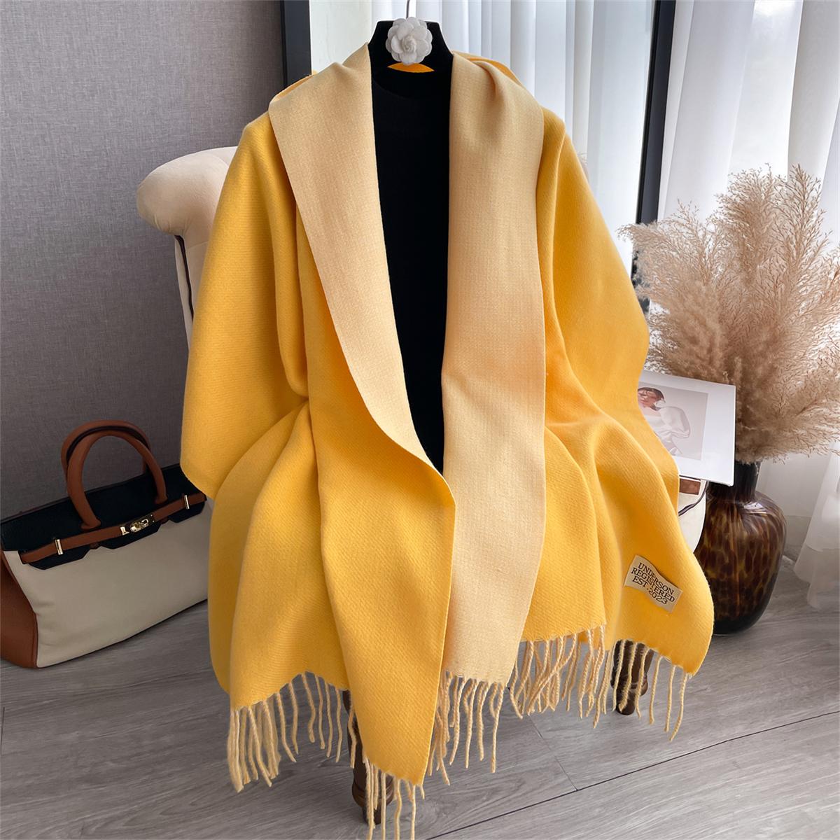 

Luxury Brand Solid Print Winter Scarf Women Cashmere Warm Pashmina Foulard Female Scarves Long Blanket Thick Soft Shawls Wraps 68x200cm
