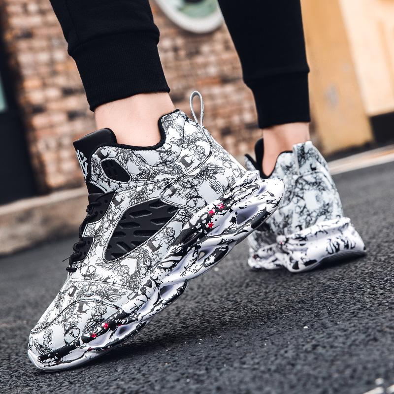 Moda Graffiti Pantofi Bărbați Outdoor Pantofi Sport Running Piele PU