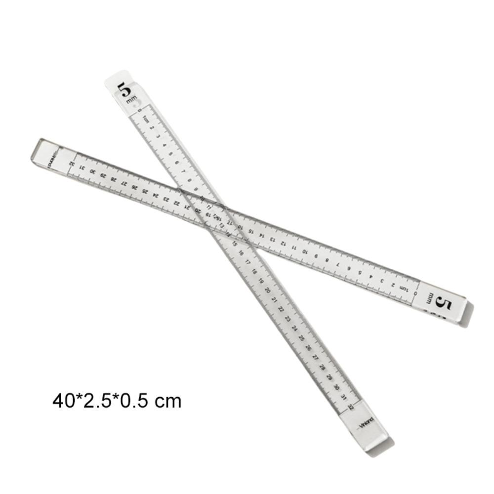 2PCS Transparent Baking Leveling Ruler Acrylic Cookie Thickness Measuring Ruler Fondant Long 5 mm/0.20 in