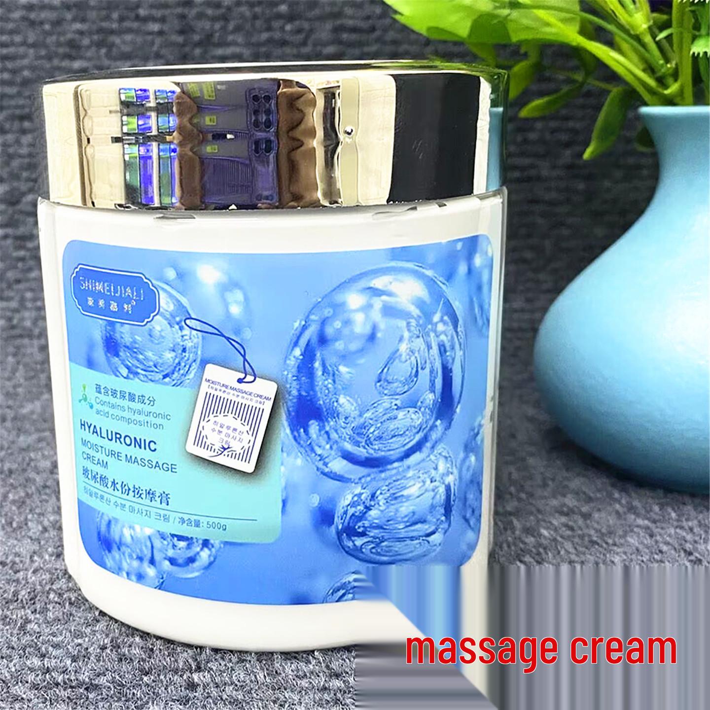 Крем-массаж для лица с гиалуроновой кислотой для салонного использования – Глубокое очищение, Очищение пор, Смазывающая формула, Большой объем