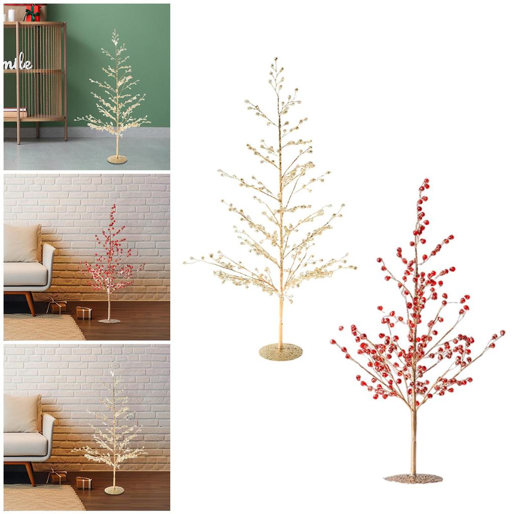 Artificial Tree Acrylic Birch Branch Sparkling Centerpiece Table Decor Christmas Holiday Display for Bedroom Party Home