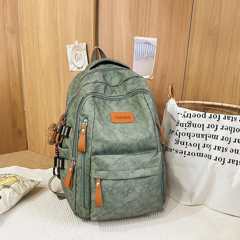 School bag male high school students fashion leisure large junior high school students backpack street versatile female college students backpack tide