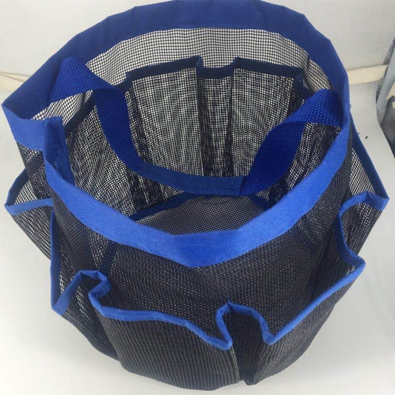 Женская прозрачная сетчатая сумка большой емкости, дорожные летние пляжные сумки на плечо, женские повседневные однотонные праздничные сумки-тоут синий