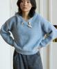 WIOE Cotton Candy Knit Hoodie_Blue