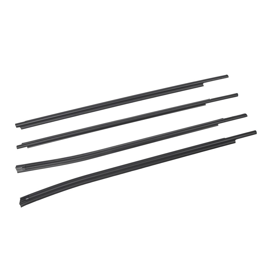 4 Pcs Window Moulding Weatherstrip Seal Rubber 68160 0C020 Door Belt Replacement for Toyota Double Cab 2007 To 2020