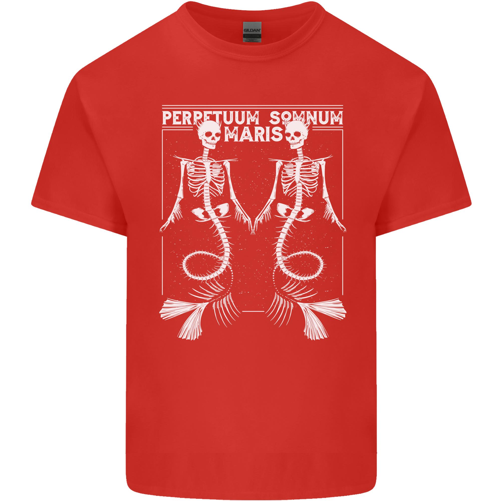 Skeleton Mermaids Eternal Sleep of the Sea Skulls Unisexs Light Cotton TShirt S
