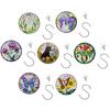 Stained Glass Window Hanging Ornament Colorful Acrylic Suncatcher Panel with Chain