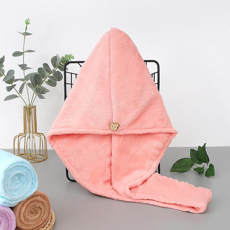 

Двухслойная быстросохнущая супервпитывающая шапочка-полотенце для волос для женщин 25*60cm