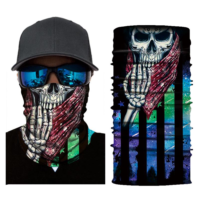 HEROBIKER HEROBIKER Motorcycle Face Mask Black Skull Balaclava Biker Face Shield Skull Bandanas Sun Mask