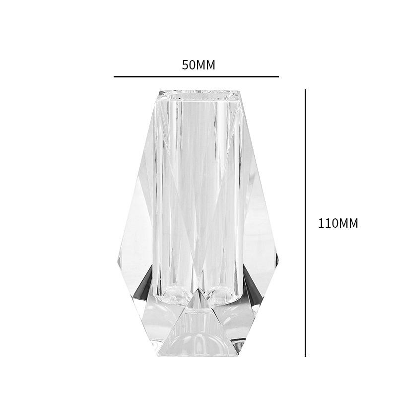Elegant Diamond Crystal Glass Vase for Home or Hotel Decor Safety Packaging