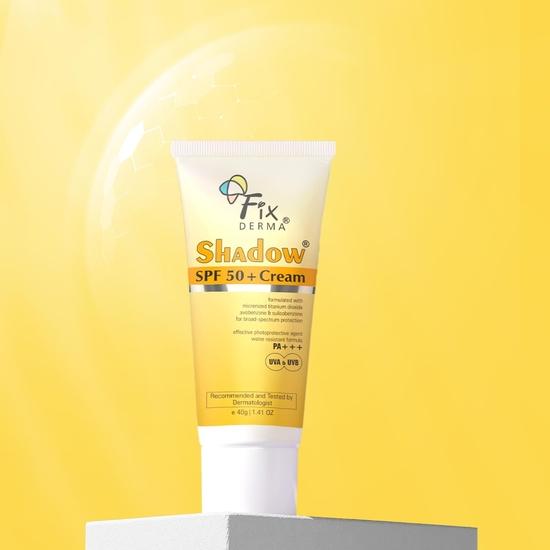 Fixderma Shadow Sunscreen SPF 50+ Cream PA+++ | Sunscreen for Dry Skin | Non Greasy & Water Resistant - 40 Gm
