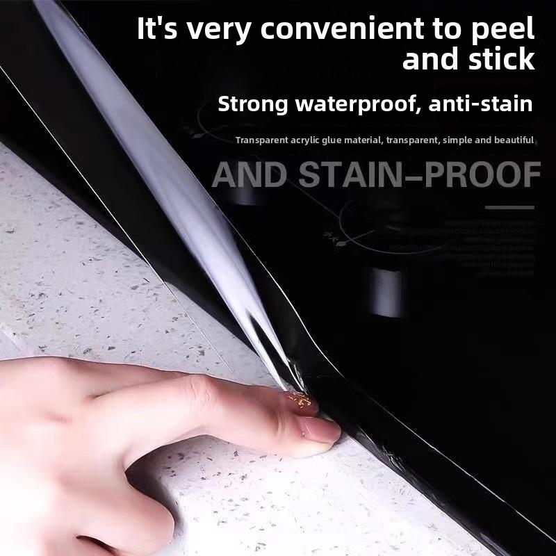 1 Roll Bathroom Countertop Toilet Gap Self-adhesive Seam Stickers Kitchen Sink Waterproof Sticker Anti-mold Waterproof Tape
