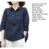 Women's Shirt Half Sleeve Lapel Loose Fit Thin Shirt Tops Buttons Neckline Pullover Tops Jacquard Print Solid Color