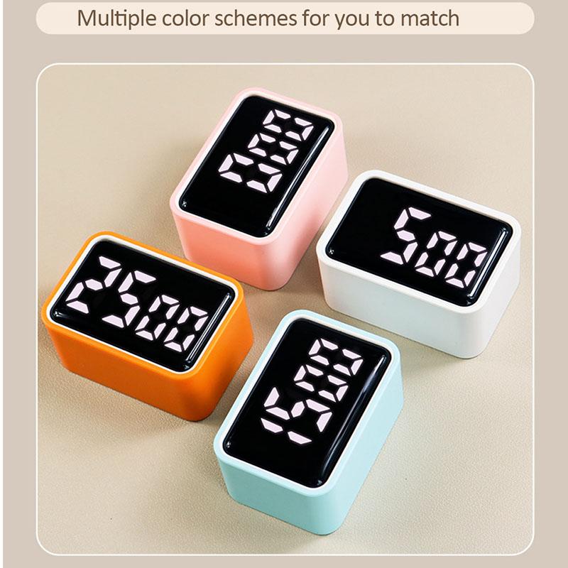 Mini Digitaler Küchentimer LED Visueller Timer für Studium Kochen Positiver Countdown-Alarm 3 Voreingestellte Zeiten Zuhause Aufladen Küchentimer