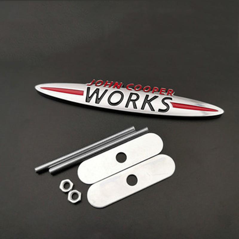 3D Metal Chrome Black Logo Works Emblem Car Front Grill Badge Trunk Sticker For R53 R56 Decal Accessories