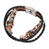 Smartwatch Band Leather Watch Replacement Wrist Strap Ethnic Vintage Style for Fitbit LuxeBrown