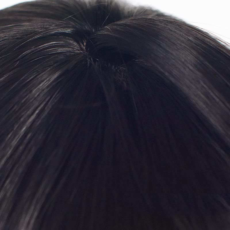 Cosplay Wig with Net, Sakuma Rintsuki, Heat-Resistant, Black