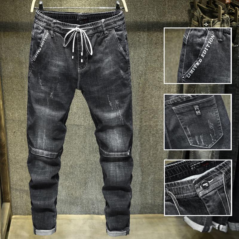 Otoño e invierno nuevo cordón juvenil cosiendo vaqueros pantalones de cintura  elástica adelgazante de hombre comprar a buen precio — entrega gratuita,  reseñas reales con fotos — Joom