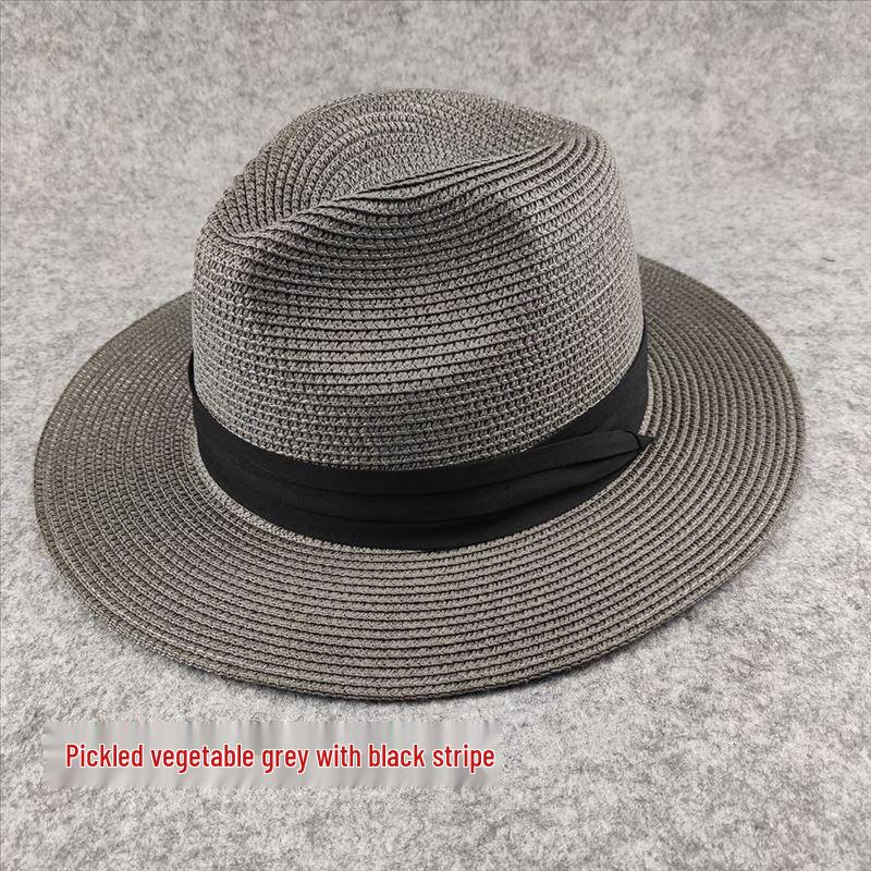 Trendy Plus Size Men's Panama Straw Hat for Sun Protection on Beach & Summer Travel