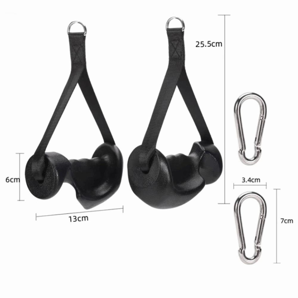 Non-Slip Tricep Rope Handle Rubber D-Handle Grip Lat Pulldown Bar Fitness Equipment Accessories
