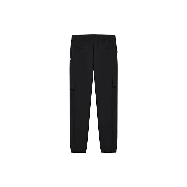 Fila Versatile Loose Fit Solid Color Logo Woven Casual Pants Men Pants Black F11M238802FBK