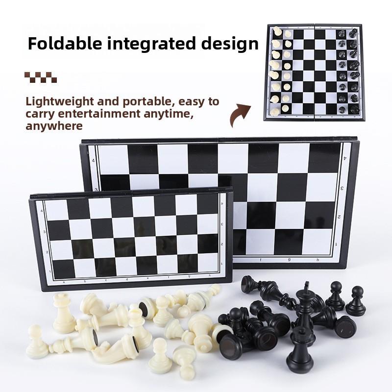 Chess Magnetic Folding Board Game Portable Travel Chessboard For Kids Adults And