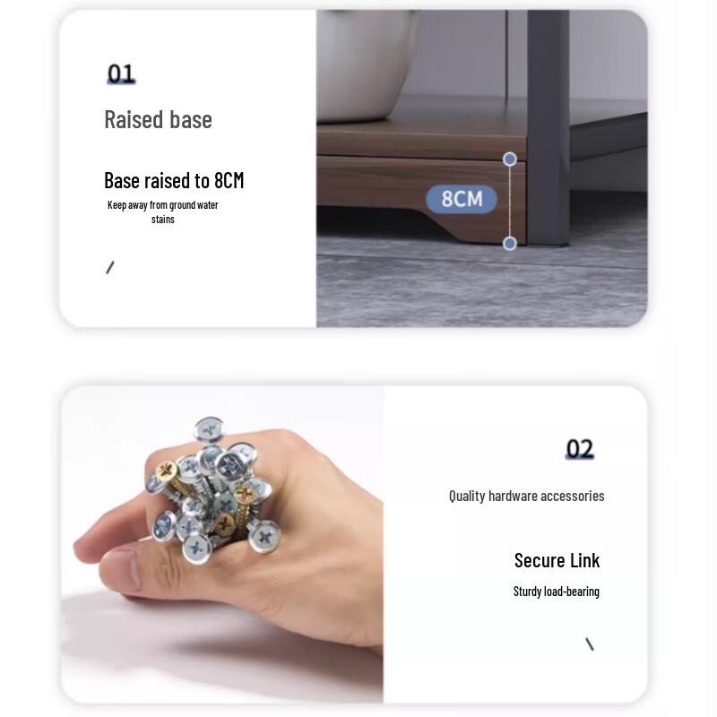 Yingbai 5-Tier Storage Rack with Black Frame