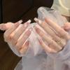 Ks Nail Art Wearable Nails Short Style 2026 New Model High-End Super Popular Cat Eye Handmade High-Quality Nude Color Stunning Nail Pieces