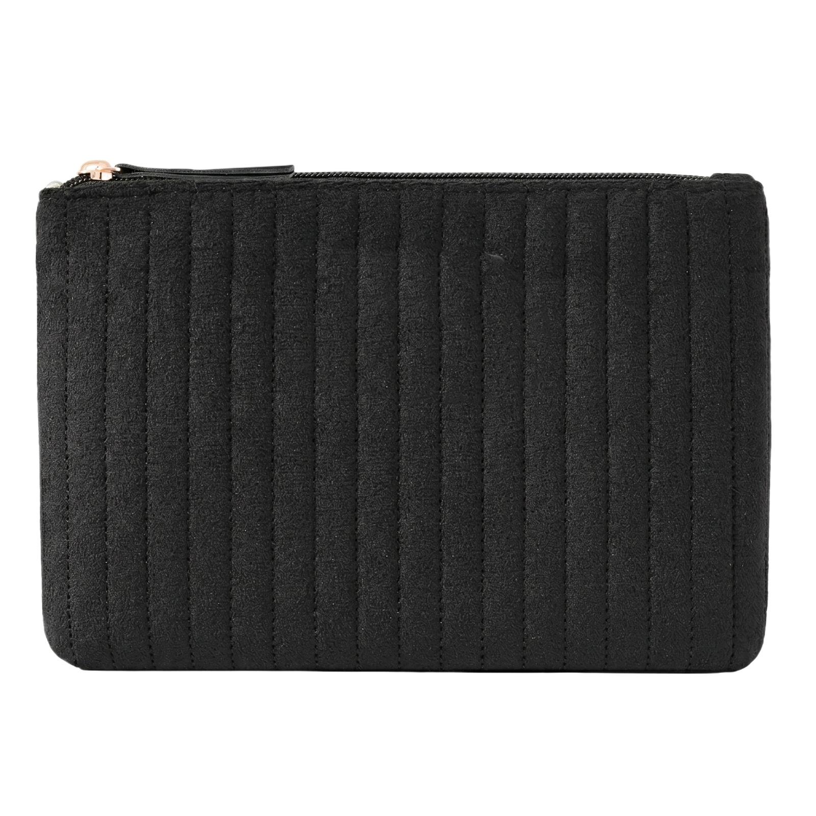 

Large Portable Makeup Bag Travel Storage Pouch Handheld Cosmetic Organizer with Zipper Closure for Daily Use and Travel one size чёрный