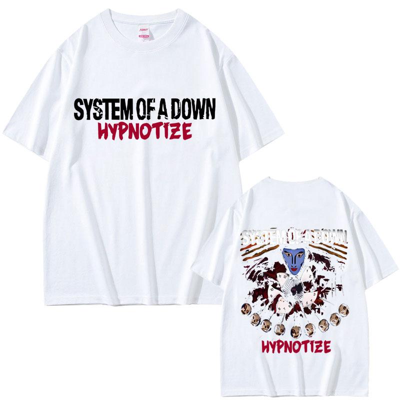 2025 Summer System of A Down Hypnotize Graphic T Shirts Men Women Alternative Metal Music Mens 90s Vintage Rock Band Tshirt