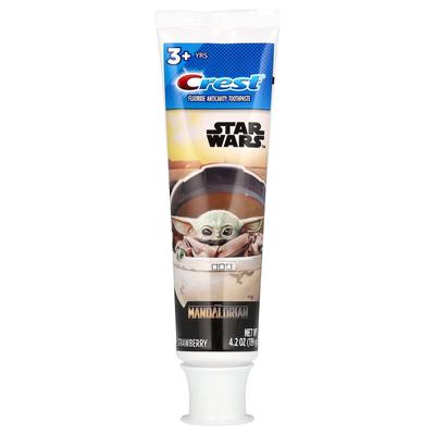 Kids, Fluoride Anti-cavity Toothpaste, StarWars The Mandalorian, Ages 3+, Strawberry, 4.2 Oz (119 G)