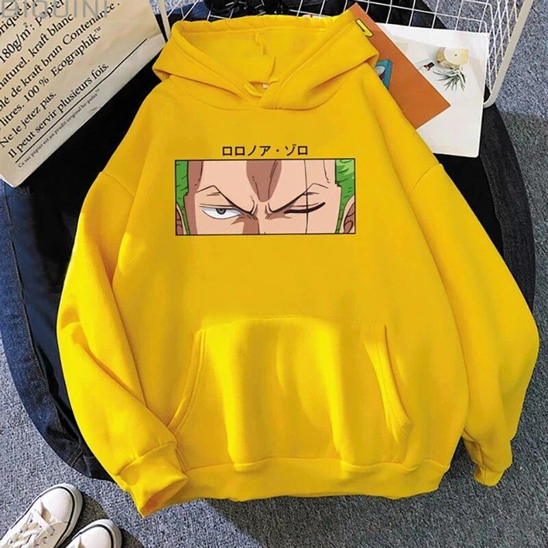 Nové Unisex ONE PIECE Anime Hoody Cloth Harajuku Streetwear Cool Unisex Topy Pro volný čas Žhavé Roronoa Zoro Eyes Tištěné Mikiny Unisex