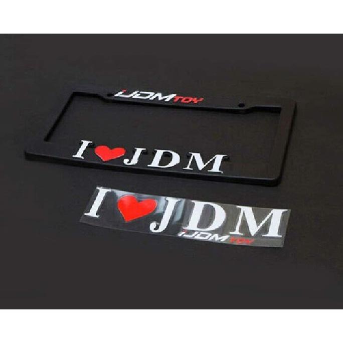 Подарочный набор iJDMTOY - (2) Я люблю рамку для номерного знака JDM, (2) Наклейки на окно/бампер