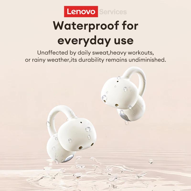 Original Lenovo RS108 Open Ear Bluetooth 6.0 Headset Clip On Wireless Earphones HiFi In-Ear Earbuds ENC Noise Canceling Headphones 30H Playtime