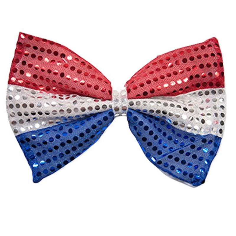US Liberty July 4th Costume Fun Top Hat for Men Women Unisex Stovepipe Hat with Sequins Adults