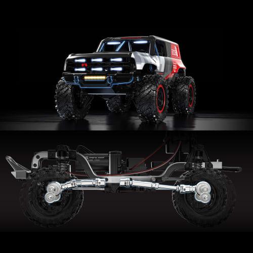 MJXRC H12P 1:12 4WD Radio-Controlled Crawler, Brushless Motor, Alloy Body, Metal Driveshafts, 45-Minute Run Time, Bronco Baja 1000, Officially License