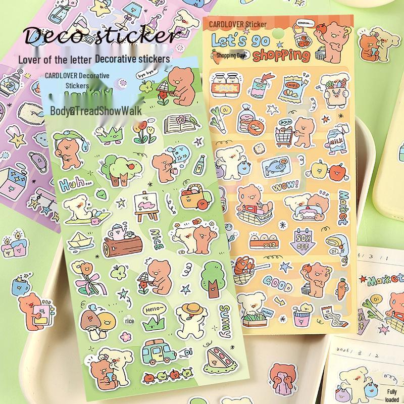 Xin's Lover Cute Animal Illustration Stickers - Dùndūn Street Series for Journal Decoration