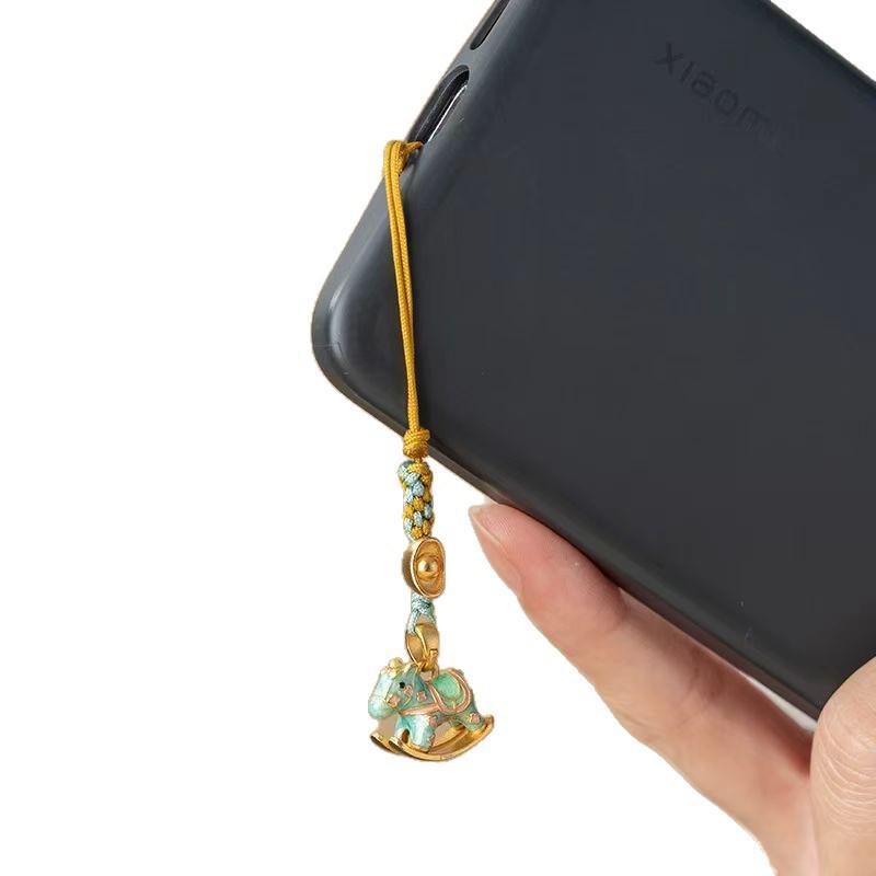Dopamine-Inspired Cute Chinese Mobile Phone Pendant: Elegant Anti-Lost Charm for Women, Perfect Small Gift