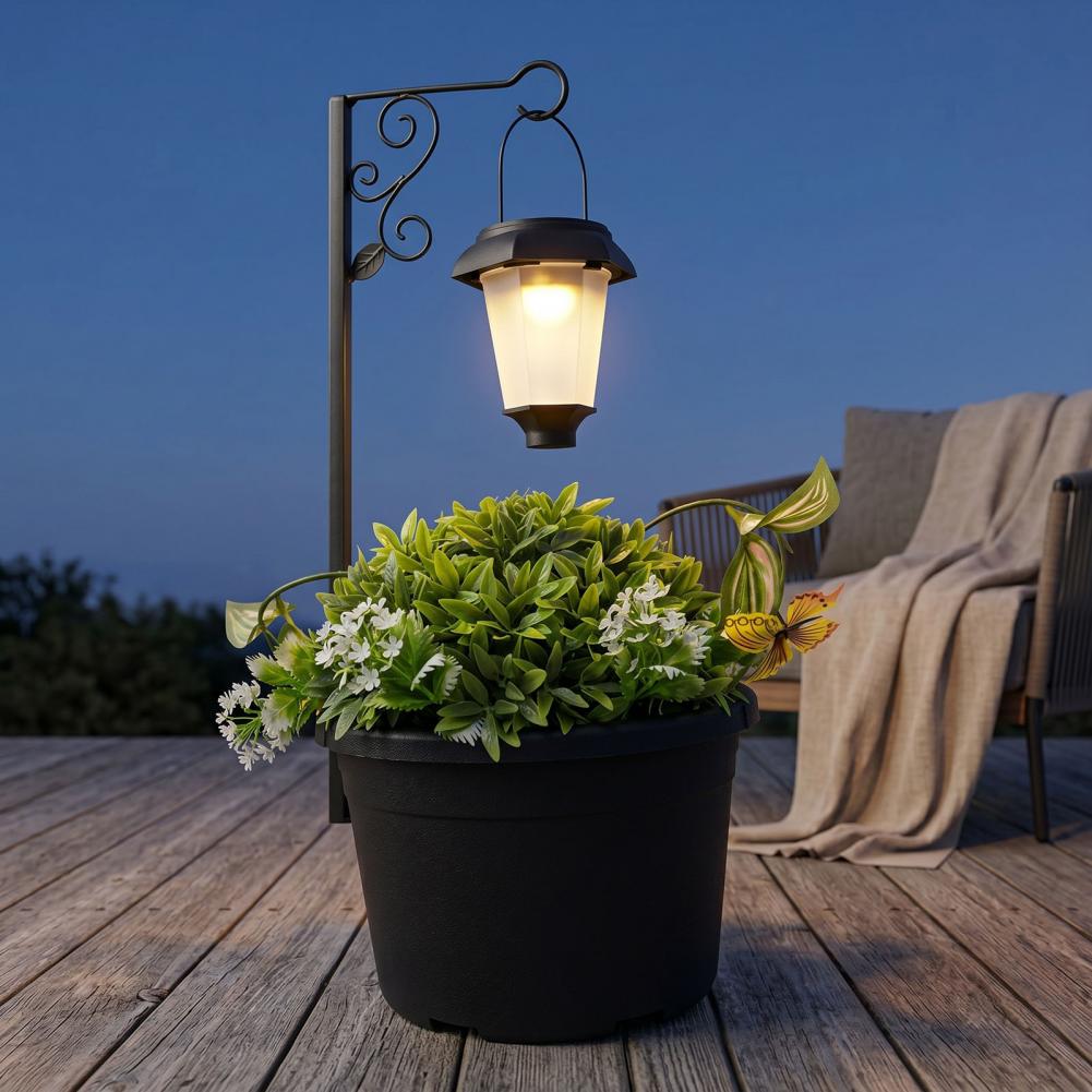 Decorative Solar Garden Light Solar Lamp Post with Planter Waterproof Solar Outdoor Light Decorative Garden Yard for Patio