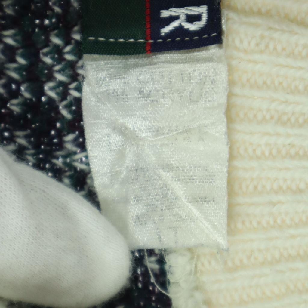 TRADER BAY 90s Old Check Pattern Long sleeve sweater green Men's Used