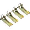 PATIKIL 2.2 Inch Hook Safety Latch Kit, 4 Pack Metal Towing Hitch Replacement for Clevis Hook Trailer, Golden Tone
