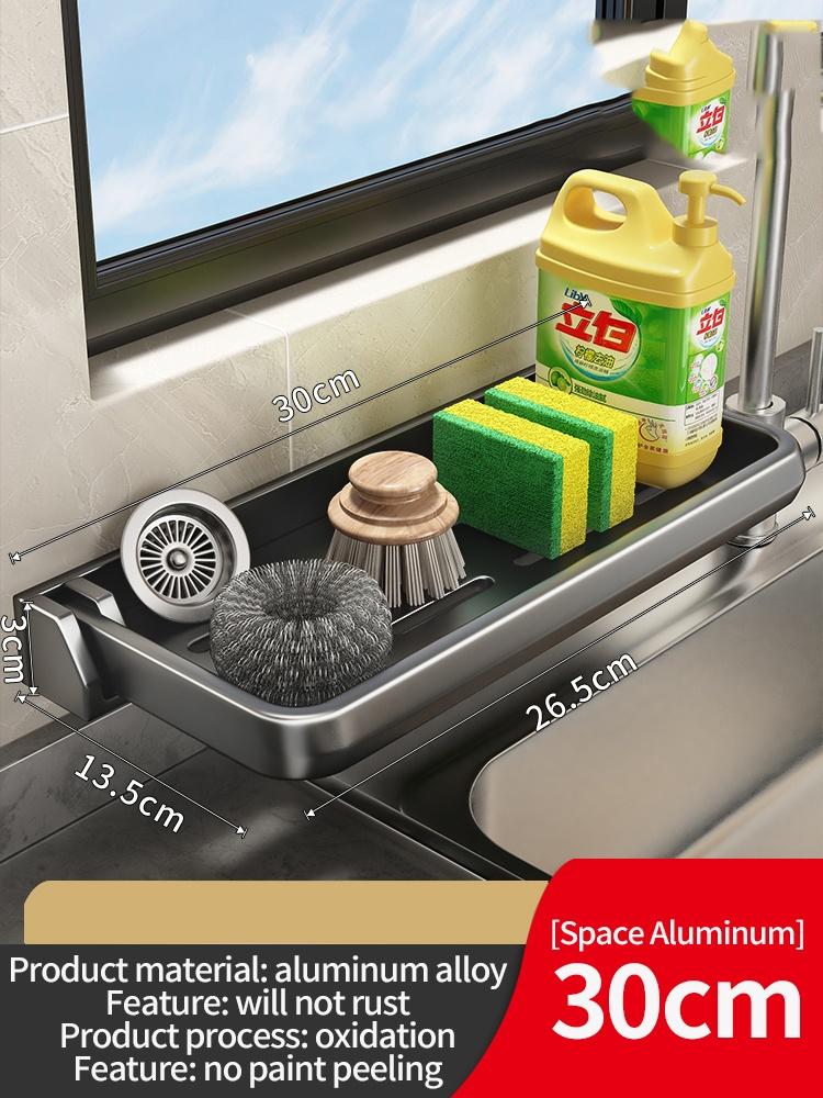 Kitchen Folding Storage Rack, Drain Rack, Cloth Storage, Non Perforated Faucet, Vegetable Sink, Drain Basket Storage Rack